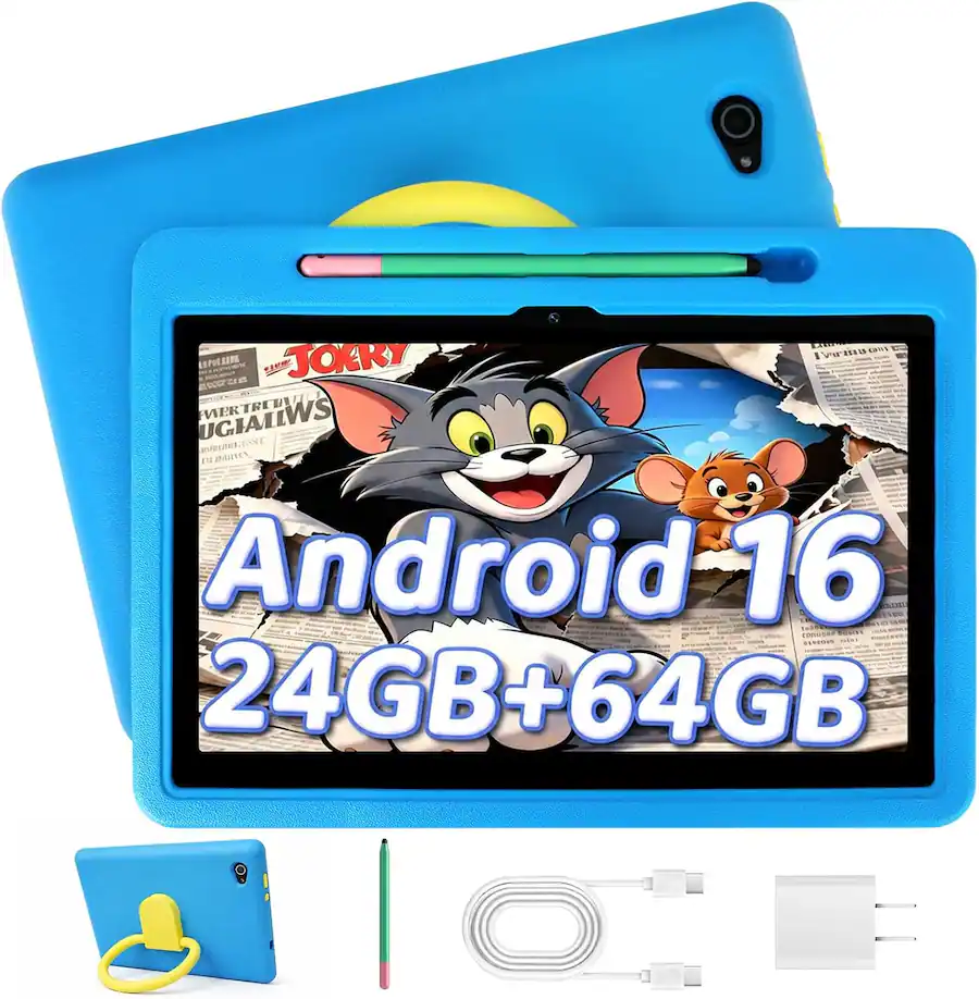 Using Tablet Cartoon URAO Kids Tablet Android 16 24GB RAM 64GB ROM 1.8GHz A333 Processor 10 ...