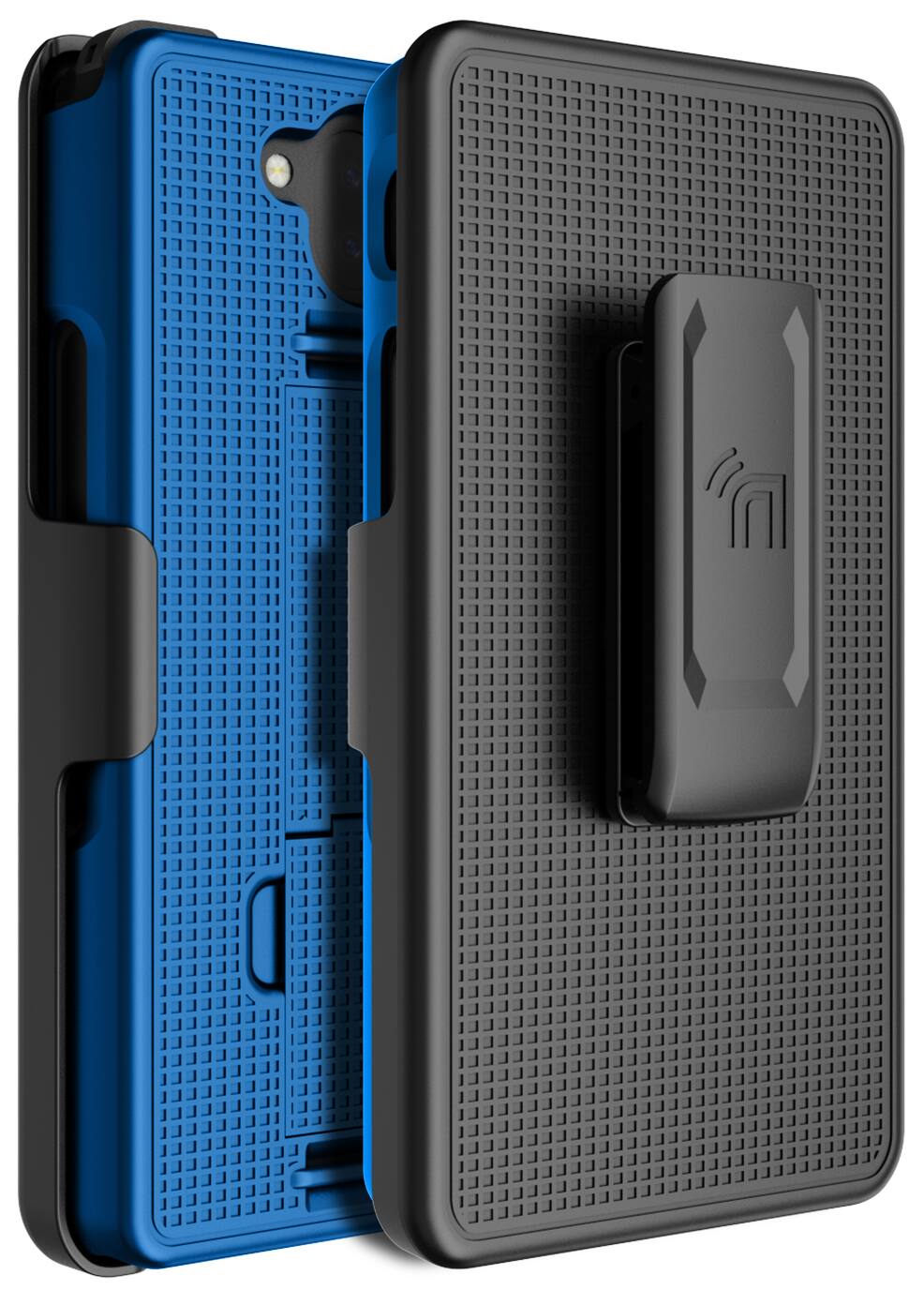 Alt View 8. Nakedcellphone - Case/Strap/Holster Clip Combo for Sonim XP10 (XP9900) - Blue.