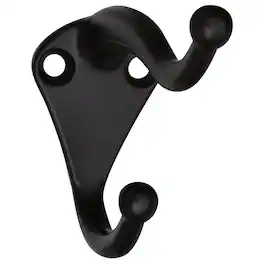 National - Hardware 2.75 in. L Oil Rubbed Bronze Zinc Coat/Hat Hook 35 lb. cap. 2 pk - Brown