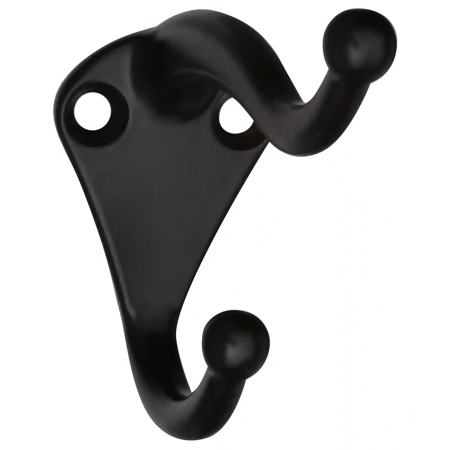 Front. National - National Hardware 2.75 in. L Oil Rubbed Bronze Brown Zinc Coat/Hat Hook 35 lb. cap. 2 pk - Brown.