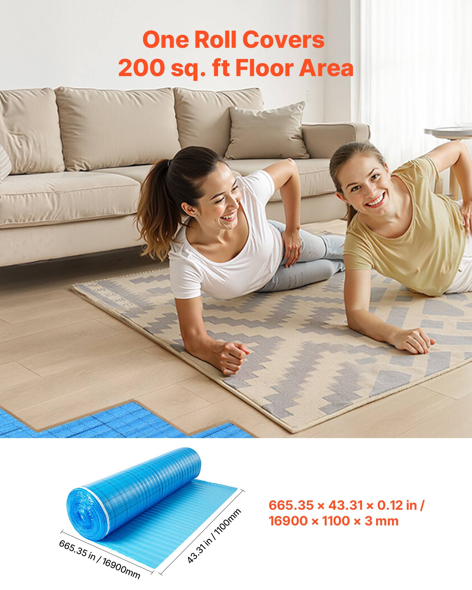 One Roll Covers 200 sq. ft Floor Area

665.35 in / 16900mm
43.31 in / 1100mm

665.35 x 43.31 x 0.12 in / 16900 x 1100 x 3 mm