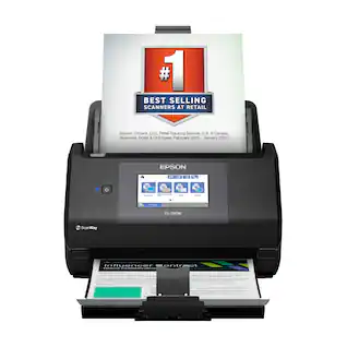 Epson - WorkForce ES-590W Wireless & USB High-Speed AI & Cloud Ready Desktop Color Duplex Document Scanner - Black