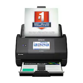 Epson - WorkForce ES-590W Wireless & USB High-Speed AI & Cloud Ready Desktop Color Duplex Document Scanner - Black