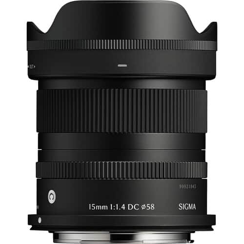 Sigma - 15mm f/1.4 DC Contemporary Lens for RF Mount | 406972 | 15mm Lens for RF - Black