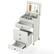 Front. Costway - Costway 3-in-1 Small Vanity Desk Set with Flip-top Mirror, Lights, Drawers, Storage Stool - White.
