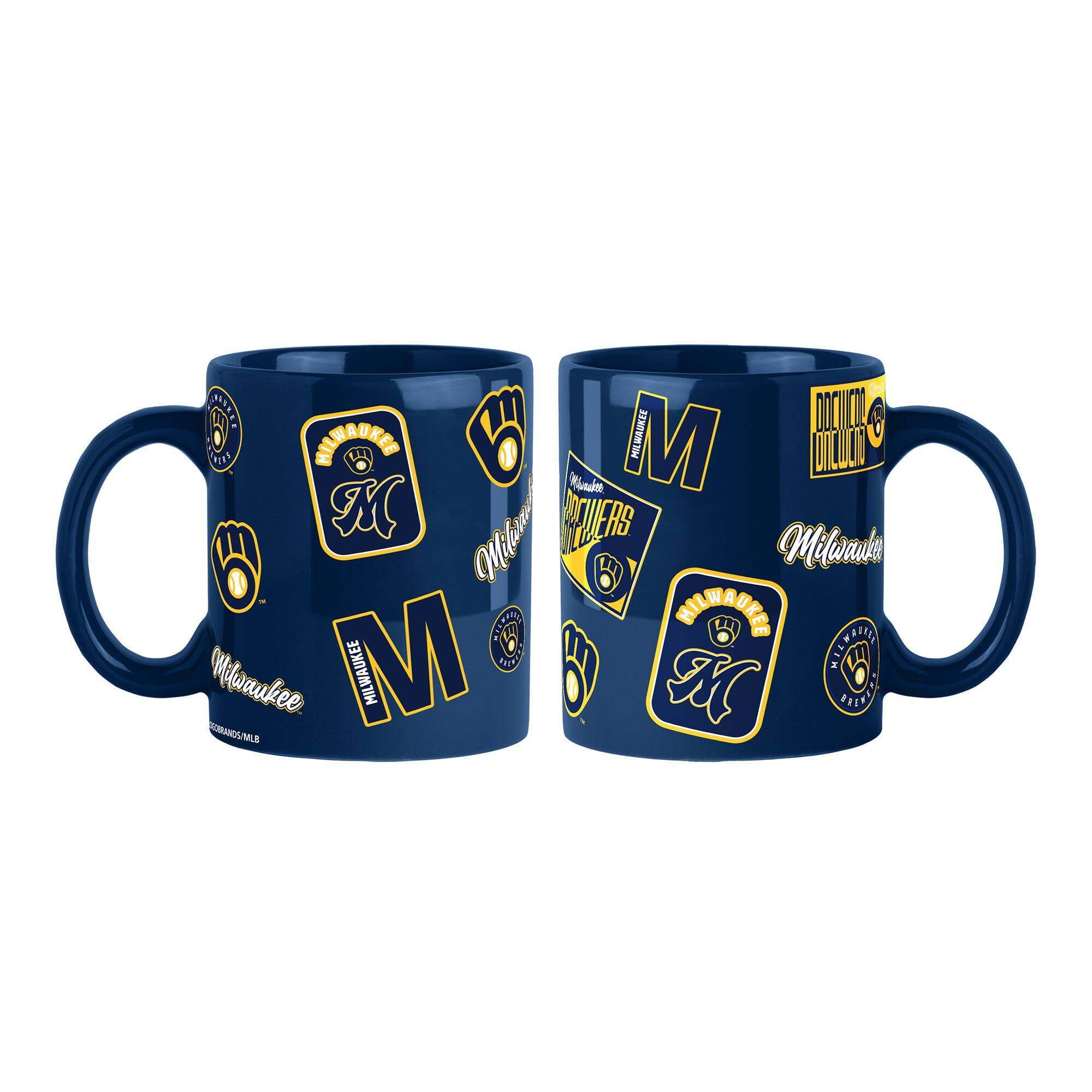 Logo Brands - 2-Pack 15oz. Color Mug Set - Navy