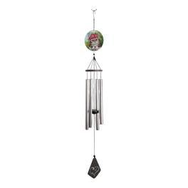 FC Design - 40" Long Cat Silhouette Scene Wind Chime Outdoor Patio or Garden Hanging Decoration - Multi-Color