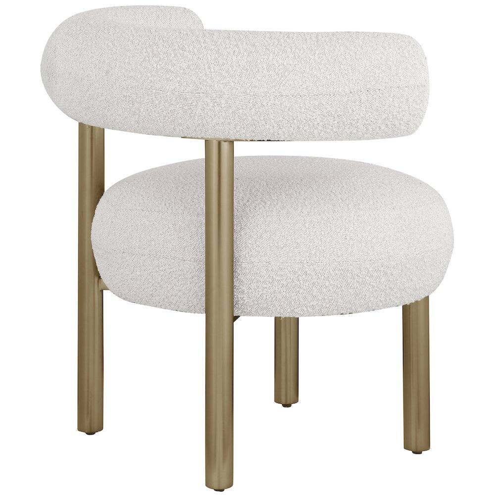 Alt View 4. Meridian Furniture - Bordeaux Cream Boucle Fabric Accent Chair - Beige.