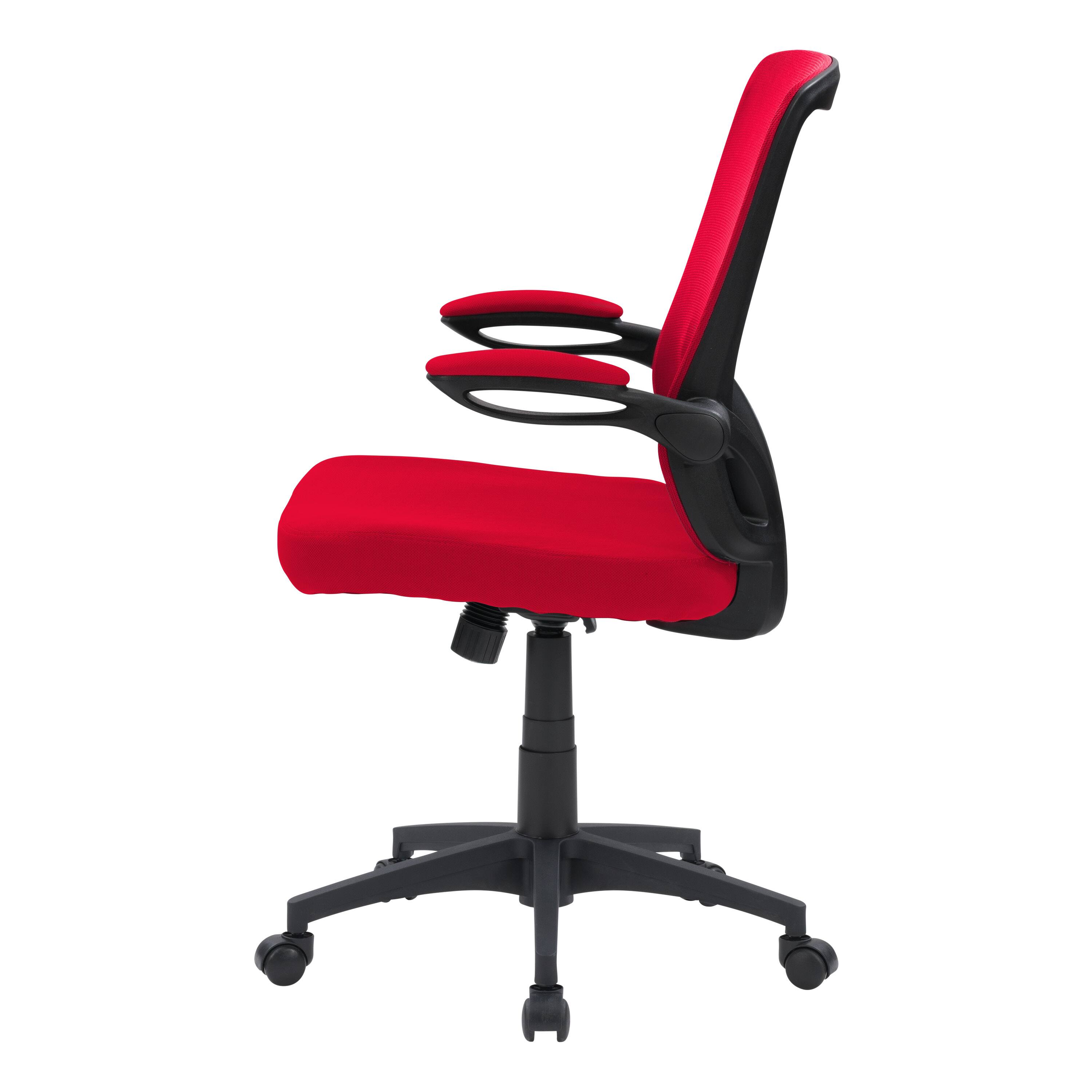 Left. CorLiving - Workspace High Mesh Back Office Chair - Red.
