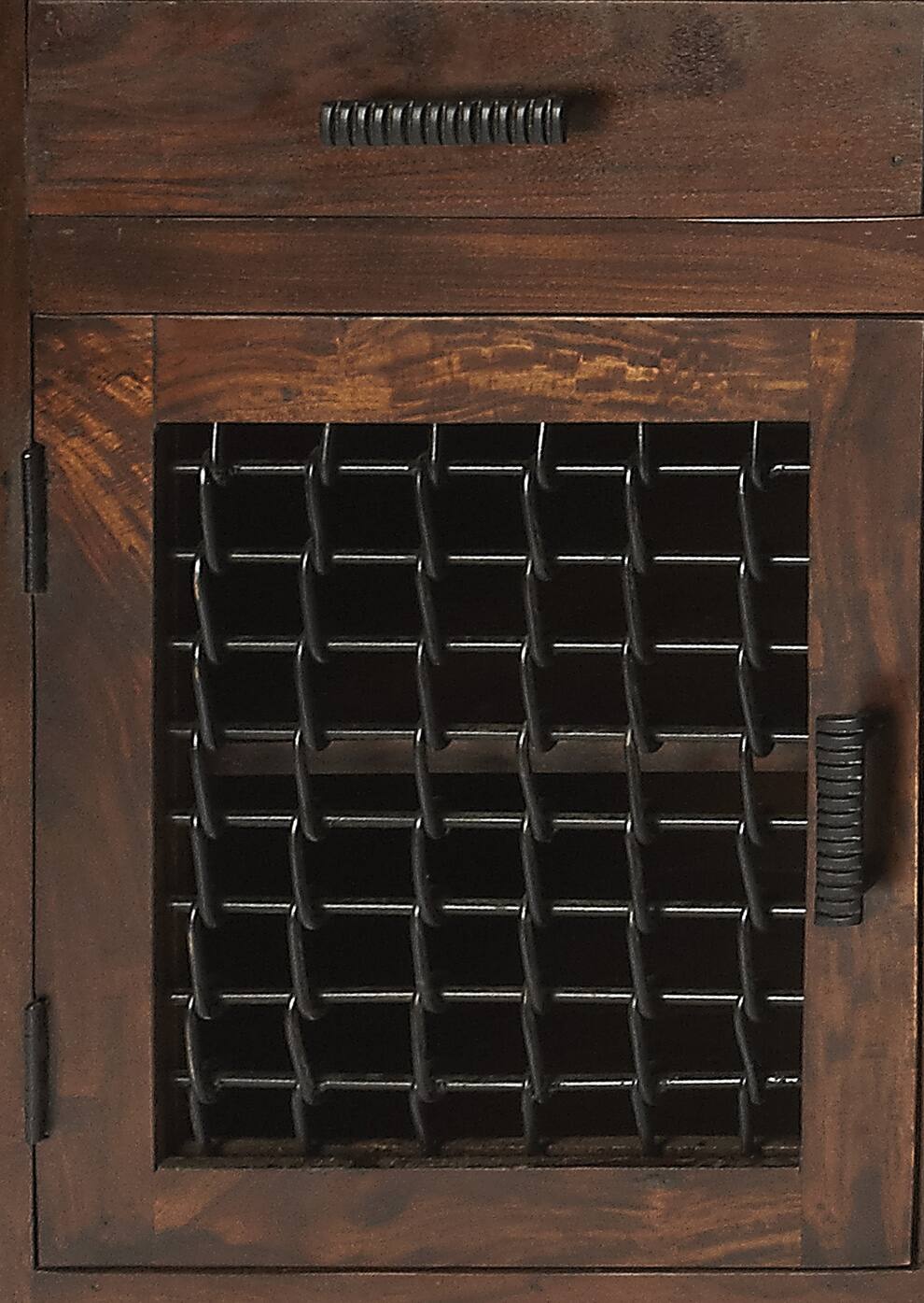 Alt View 2. Butler Specialty - Ako 43.5 in. W Rectangular Wood Modern 2 Drawer 2 Door Console Chest - Dark Brown.