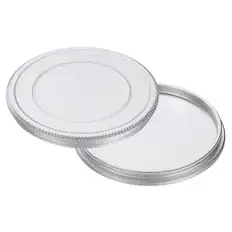 Front. Unique Bargains - 2pcs 43mm Aluminum Metal Front Lens Cap for Screw Mount Fujifilm Mirrorless/DSLR - Silver.