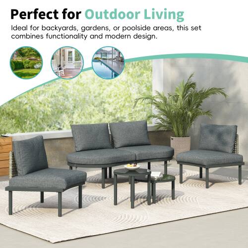 Perfect for Outdoor Living

Ideal for backyards, gardens, or poolside areas, this set combines functionality and modern design.