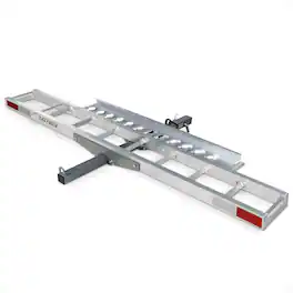 Black Widow - Motorcycle Bike Carrier with Ramp for 2" Hitch, 400 Pound Capacity - Silver