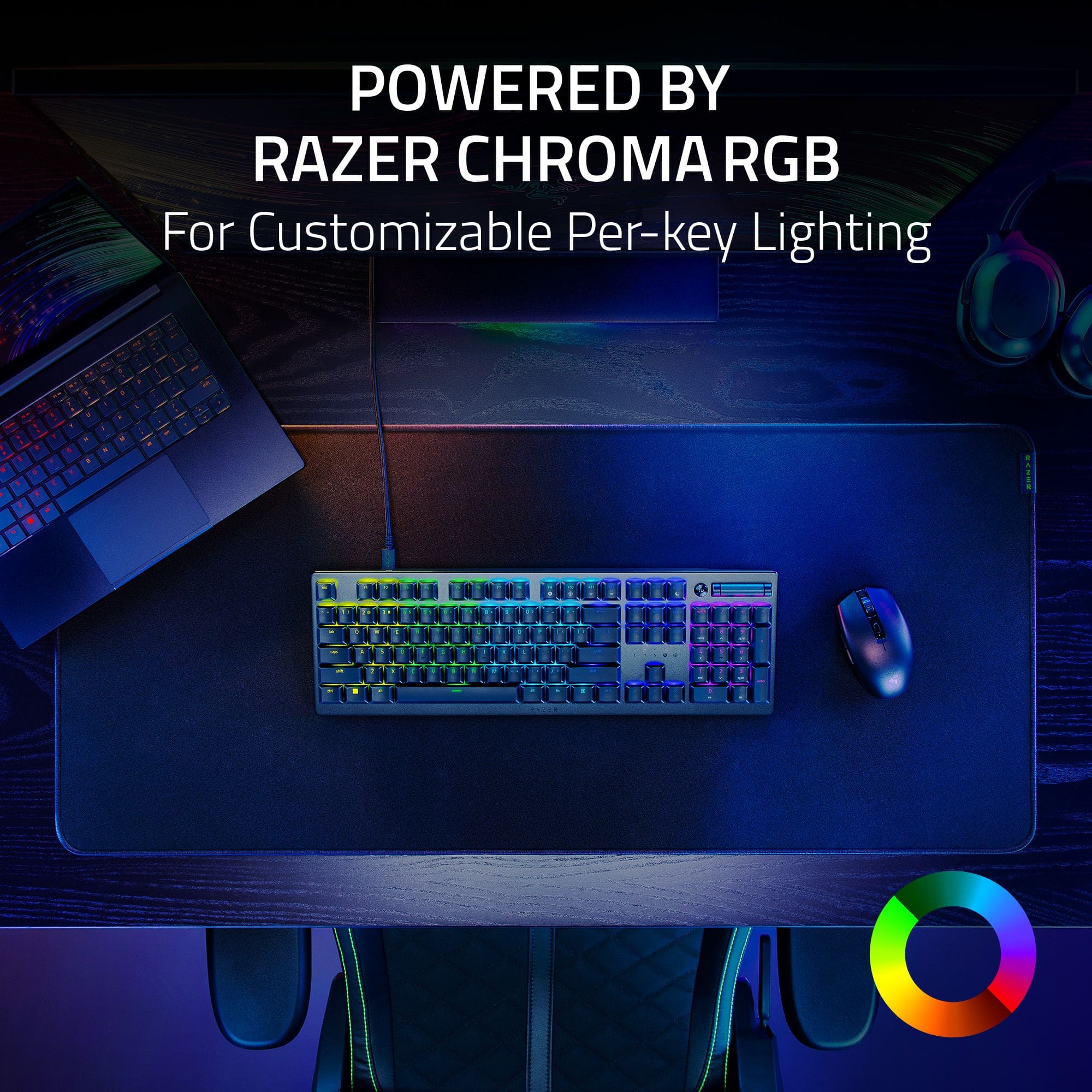 Powered by Razer Chroma RGB for customizable per-key lighting.