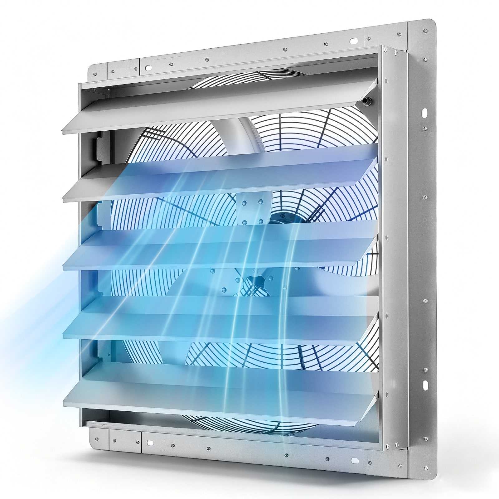 VEVOR - 24 Inch Shutter Exhaust Fan Wall Mounted Automatic Louvers Sturdy Steel Housing, Low Noise, AC Motor - Silver price history on PriceWatchPro