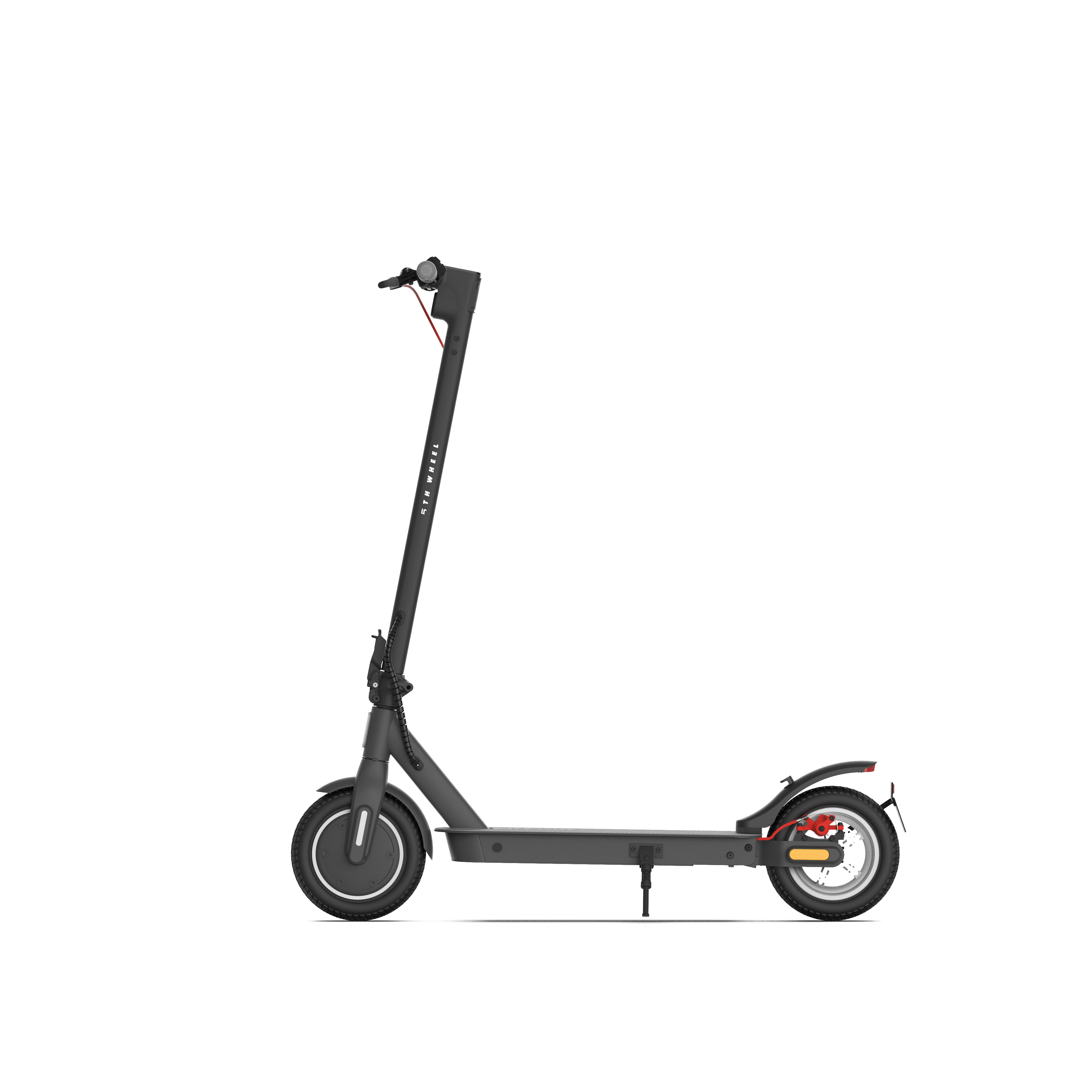 Left. 5th Wheel - V30PRO Foldable Electric Scooter w/ 20 mi Max Operating Range & 18 mph Max Speed - Black.