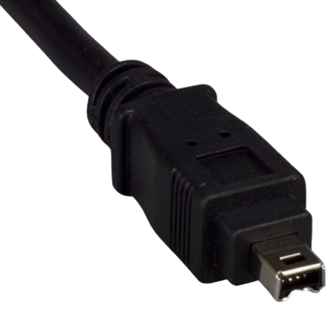 Left. Sanoxy - 6ft IEEE 1394a FireWire 400 6-pin to 4-pin, Black - Black.