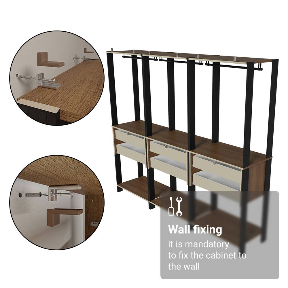 Wall fixing  
it is mandatory to fix the cabinet to the wall