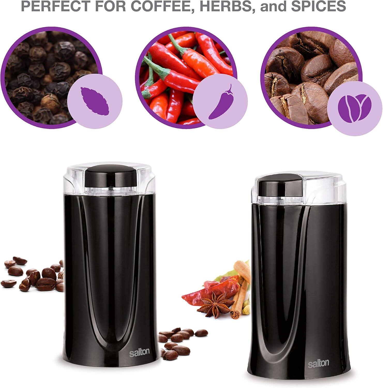 PERFECT FOR COFFEE, HERBS, and SPICES

salton