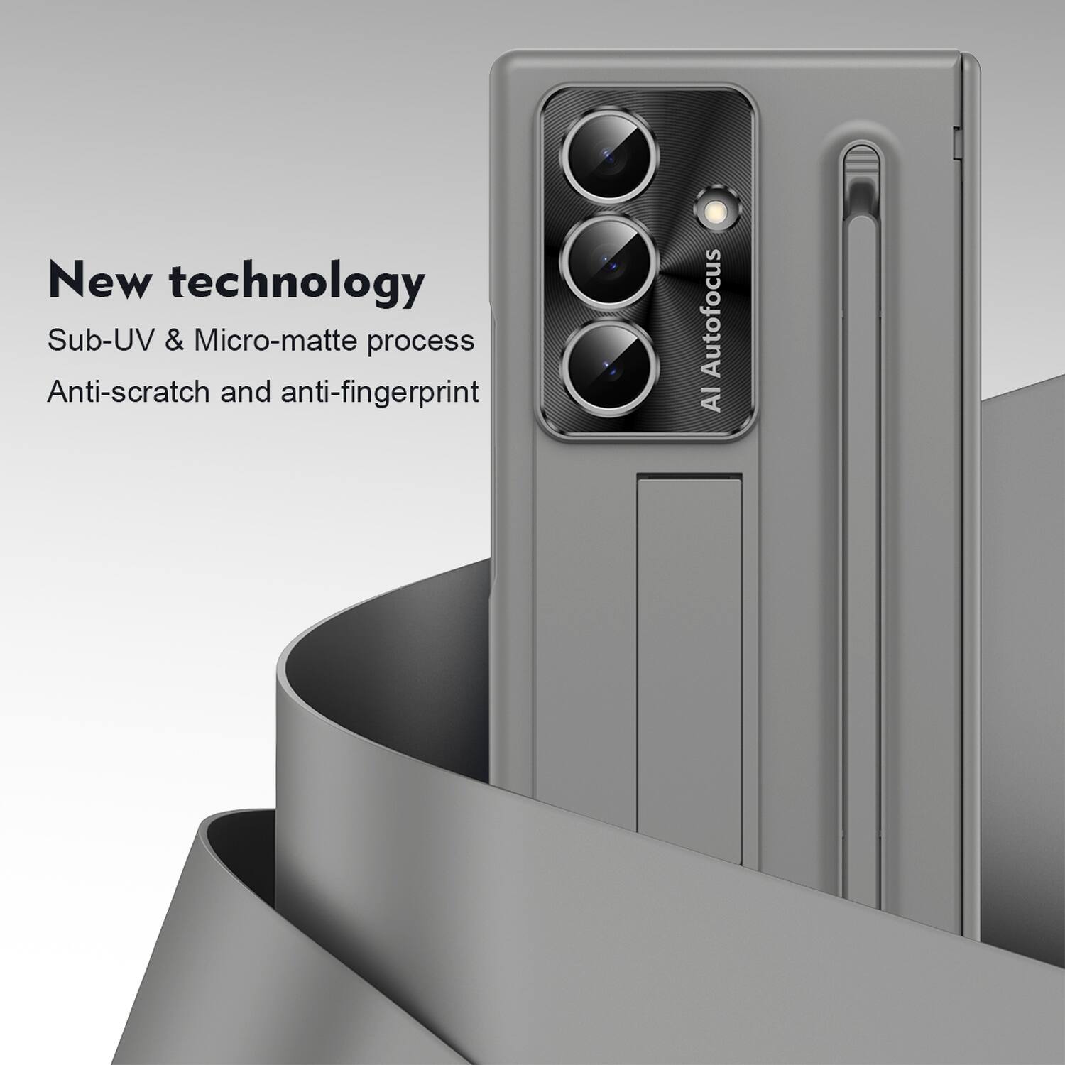 New technology  
Sub-UV & Micro-matte process  
Anti-scratch and anti-fingerprint  
AI Autofocus