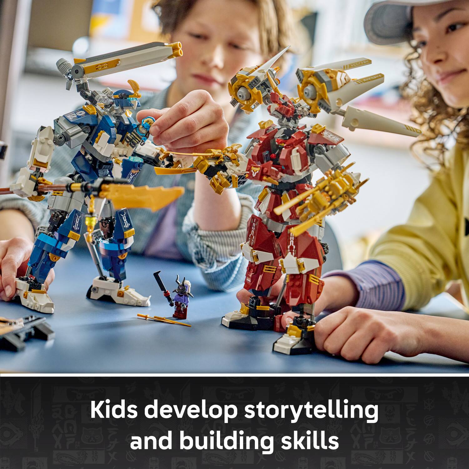 Kids develop storytelling and building skills