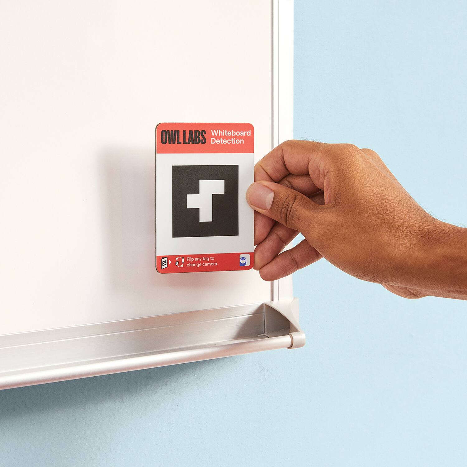 Left. Owl Labs - Whiteboard Owl 4096 x 3072 with Meeting Owl Pro Premium 360° Camera, Microphone, and Speaker.