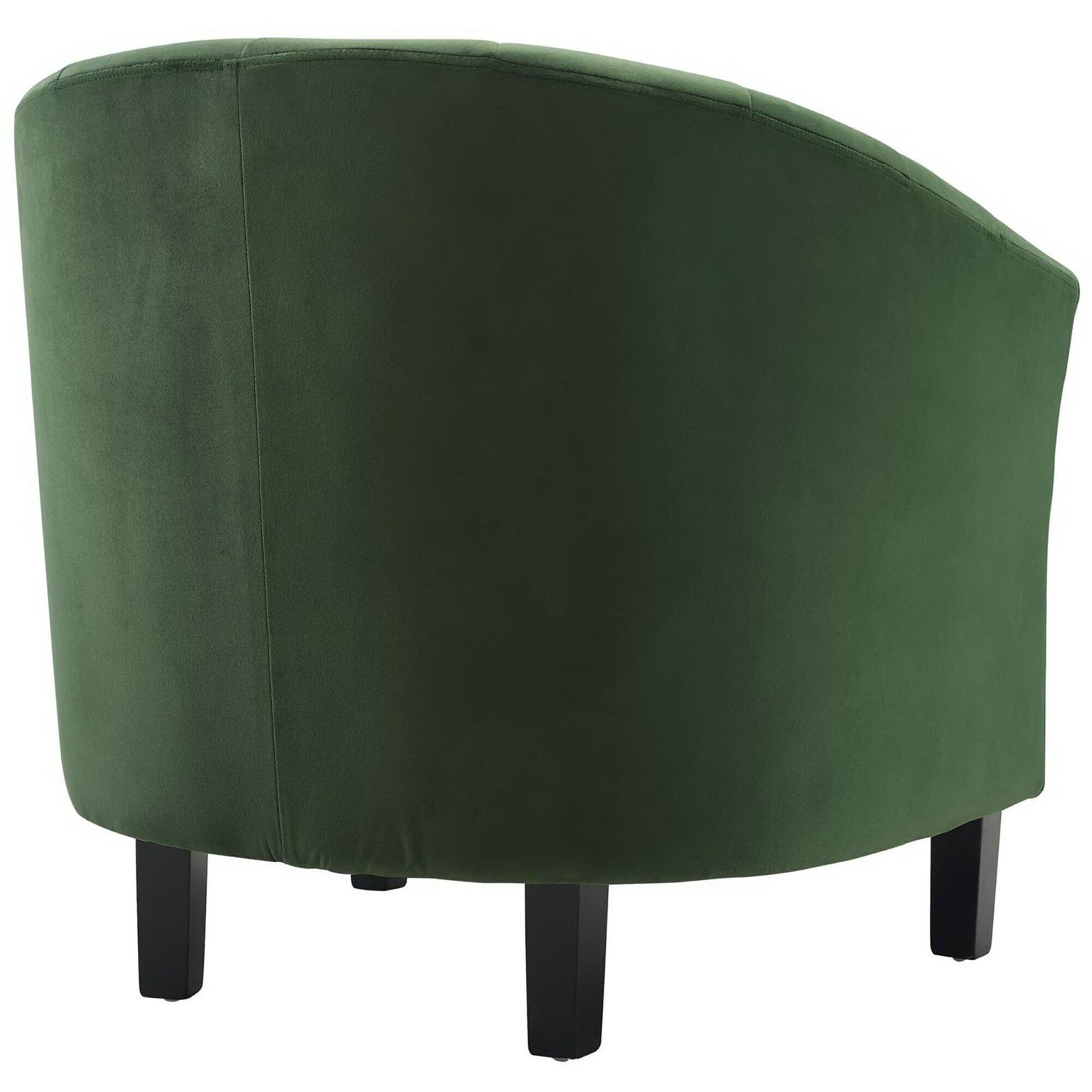 Angle. Modway - Prospect Channel Tufted Performance Velvet Armchair by Modway - Green.