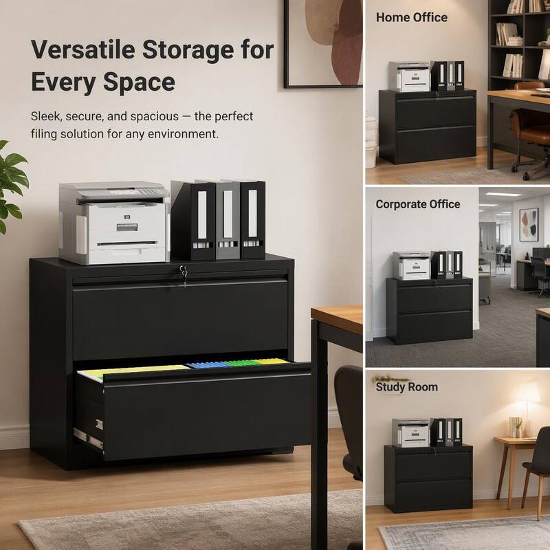 Versatile Storage for Every Space  
Sleek, secure, and spacious - the perfect filing solution for any environment.  

Home Office  
Corporate Office  
Study Room