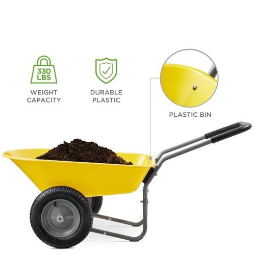 330 LBS WEIGHT CAPACITY  
DURABLE PLASTIC  
PLASTIC BIN