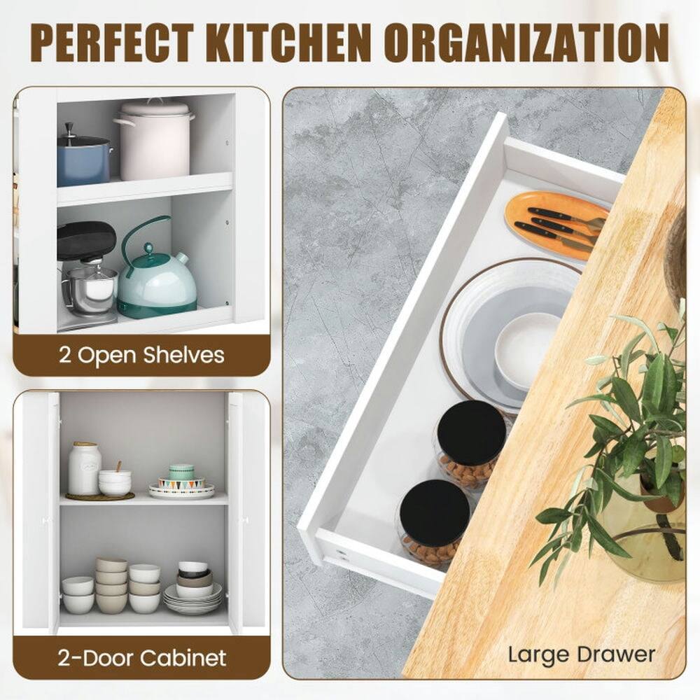 PERFECT KITCHEN ORGANIZATION

2 Open Shelves

2-Door Cabinet

Large Drawer