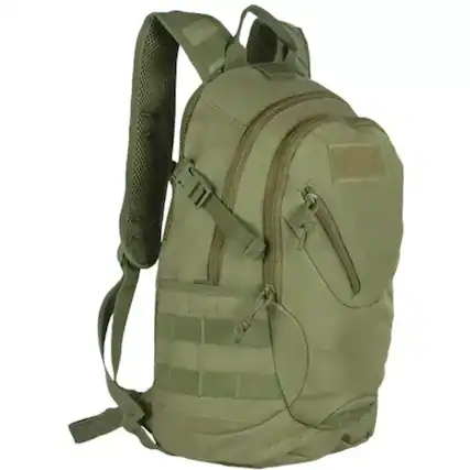 Front. Kitcheniva - Tactical Daypack 20 Liters Scout Backpack 600D Durable Material Olive Drab - Olive.
