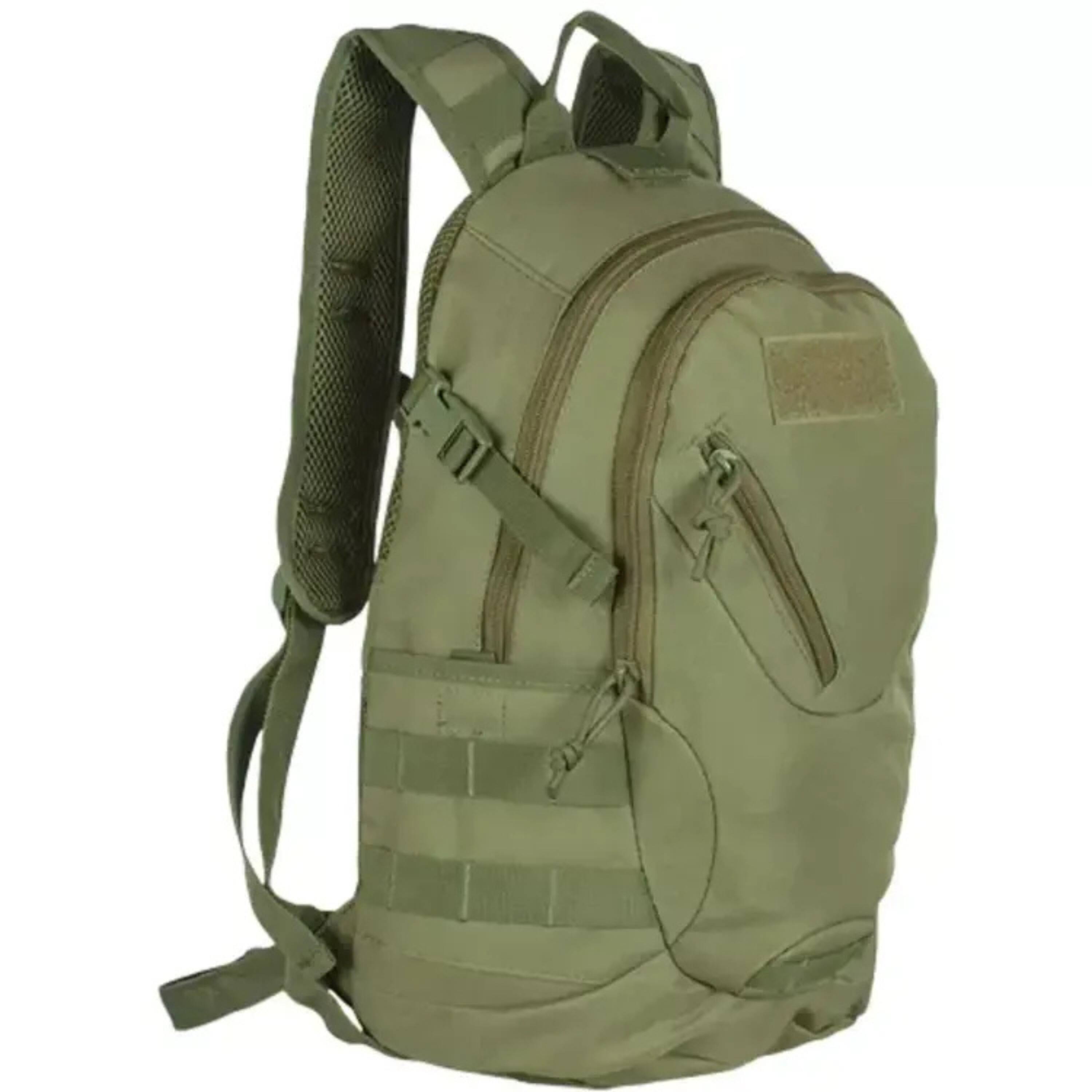 Front. Kitcheniva - Tactical Daypack 20 Liters Scout Backpack 600D Durable Material Olive Drab - Olive.