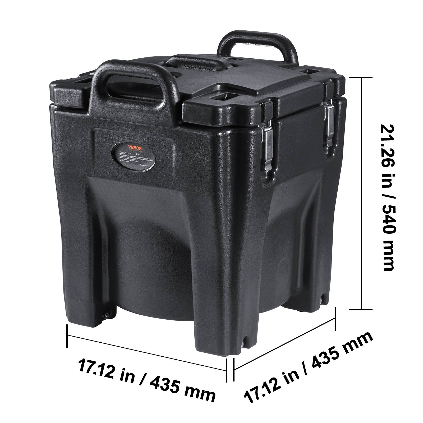 VEVOR 21.26 in / 540 mm
17.12 in / 435 mm
17.12 in / 435 mm