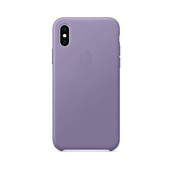 Angle. Apple - Apple Leather Case (for iPhone Xs) - Lilac - Lilac.