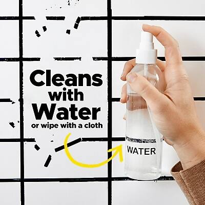 Cleans with Water or wipe with a cloth  
WATER
