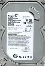 Seagate Pipeline HD 2
500 GB
PIN: 9C0142-100
Date Code: 1204B
Serial Code: BU
Product of China
+5V 0.216 A
+12V 0.198 A
Installation Summary
For detailed instructions, see the Seagate website or the enclosed documentation.
Need support? Visit www.seagate.com.
Caution: Product warranty is void if any seal is broken or if the drive is removed from its original packaging.
Seagate Technology LLC
CE, c, e
Product No: 5Y