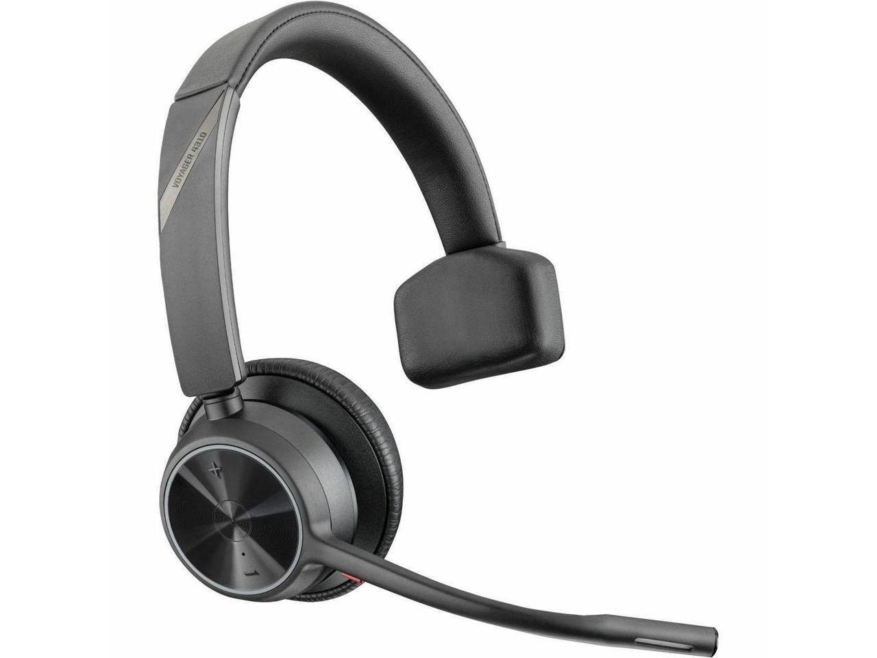 Alt View 10. HP - HP Poly Voyager 4310 USB-C Headset w/ Charge Stand, Mono Bluetooth, Siri & Google Assistant - Black.