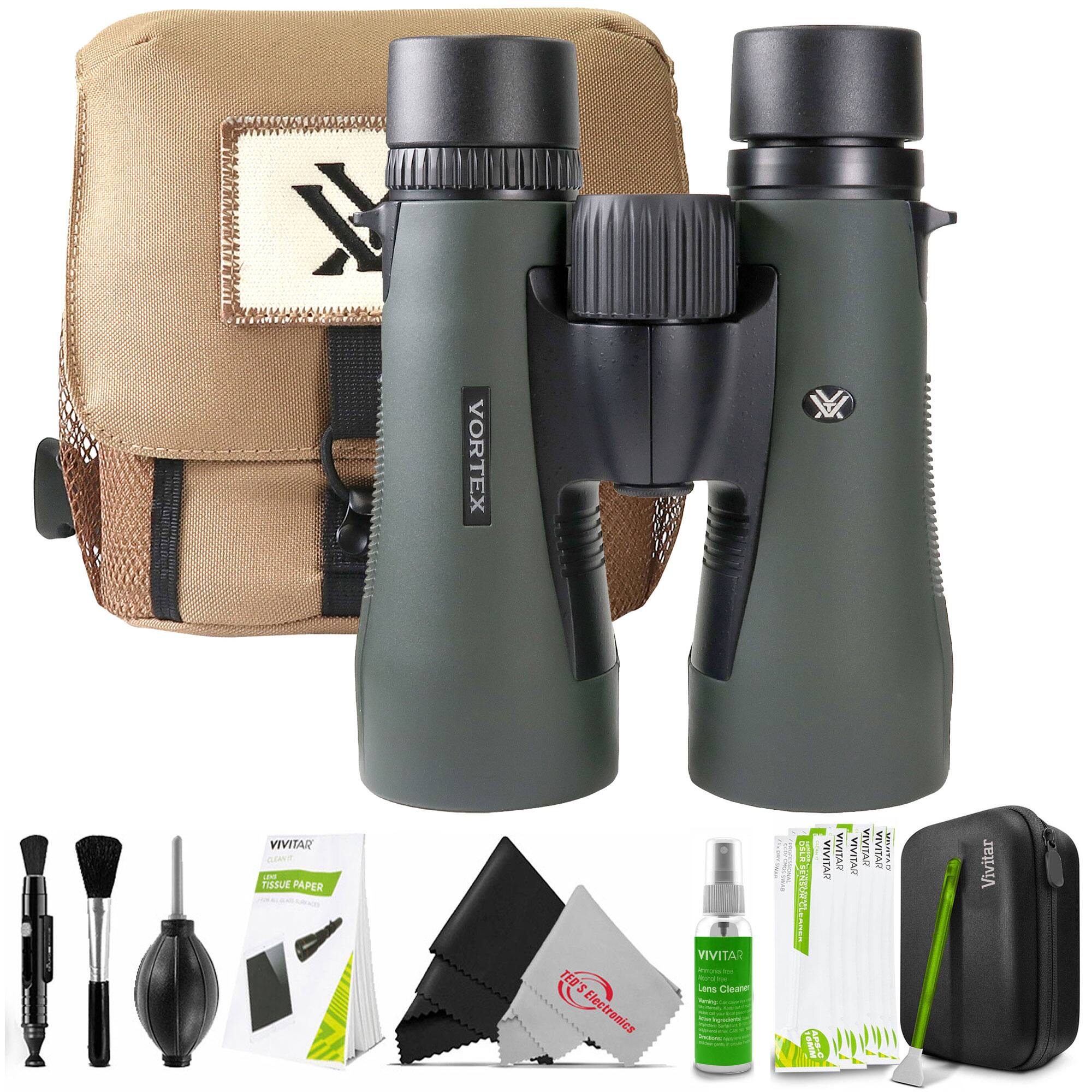 Vortex - 10x50 Diamondback HD Binoculars DB-216 with Top Professional Cleaning Kit - Green