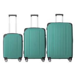 Bestier - 3-Piece ABS Hardshell Luggage Set (20”/24”/26”) with Spinner Wheels, TSA Lock & Telescopic Handle - Aqua Green