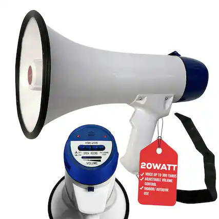 HW-20R
OFF SIREN RECORD PUT SOUND PLAY
VOLUME
20WATT
VOICE UP TO 300 YARDS
ADJUSTABLE VOLUME CONTROL
INDOOR/OUTDOOR USE
