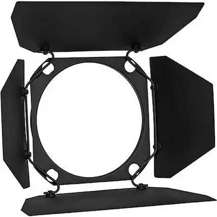 Front. Arlo - ARRI 9.7" 4-Leaf Barndoor Set for Fresnel Lights, True Blue.