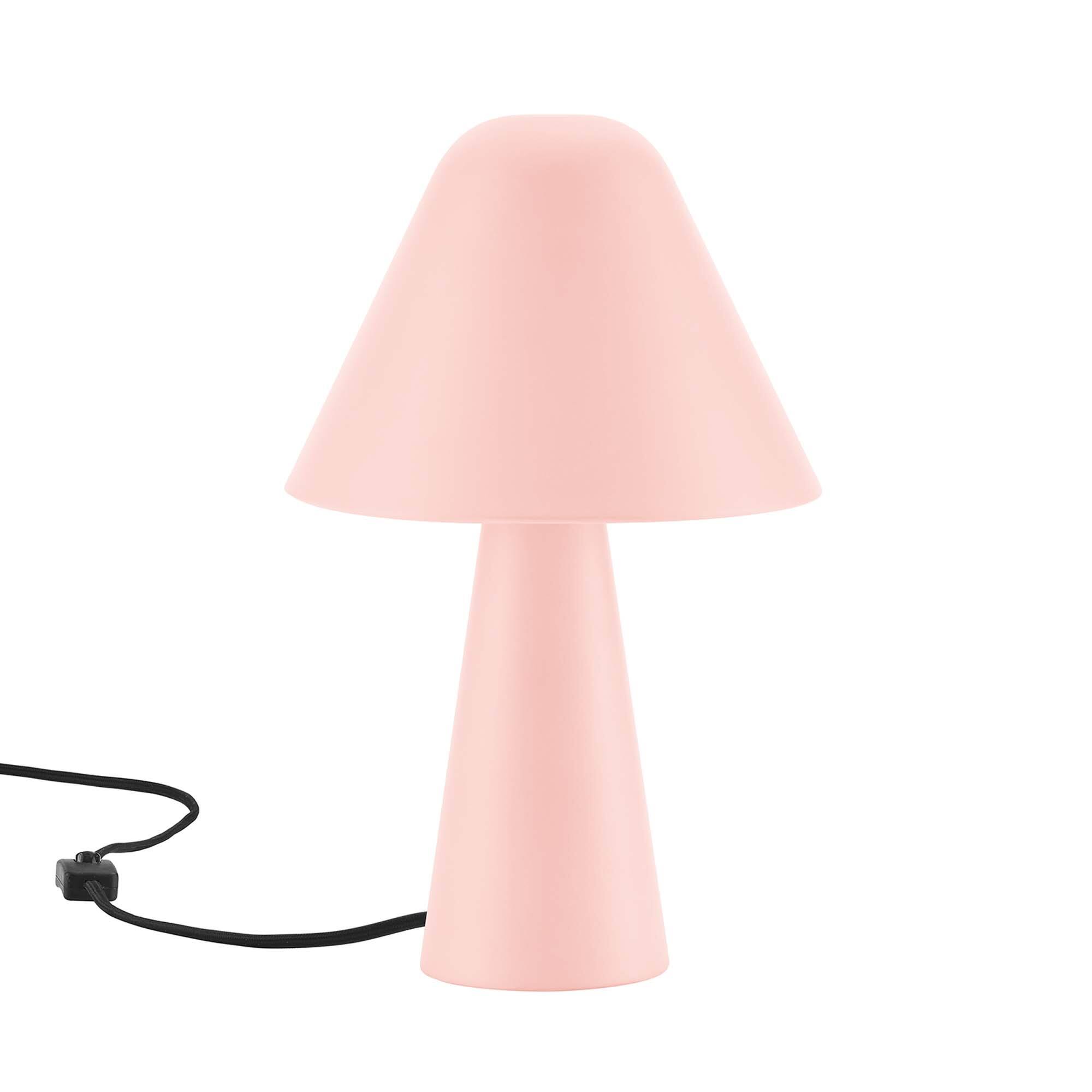 Angle. Modway - Jovial Metal Mushroom Table Lamp by Modway - Pink.