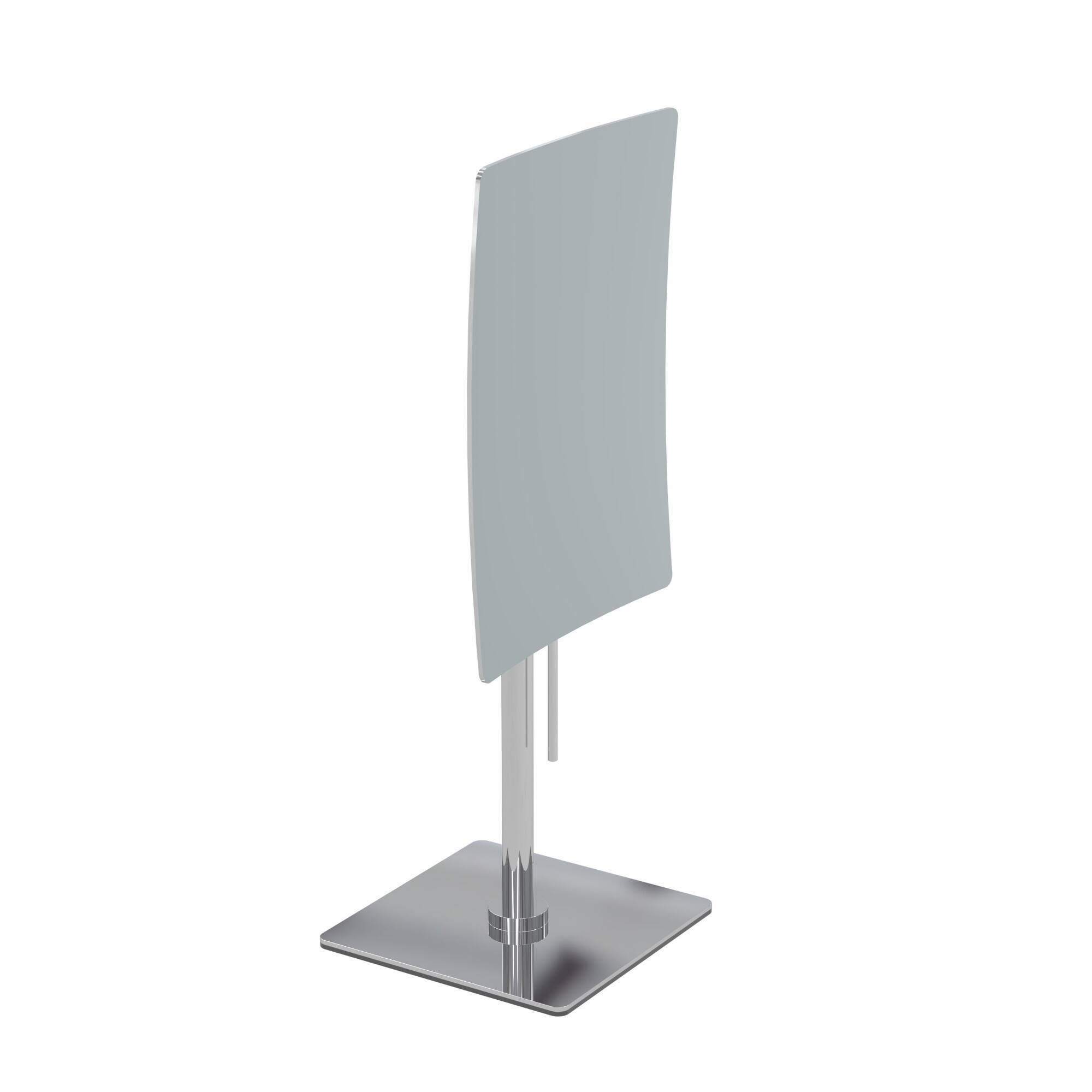 Front. Aptations - Aptations Rectangular Standing Mirror (5" x 8") - 3X Magnification, Chrome - Chrome.