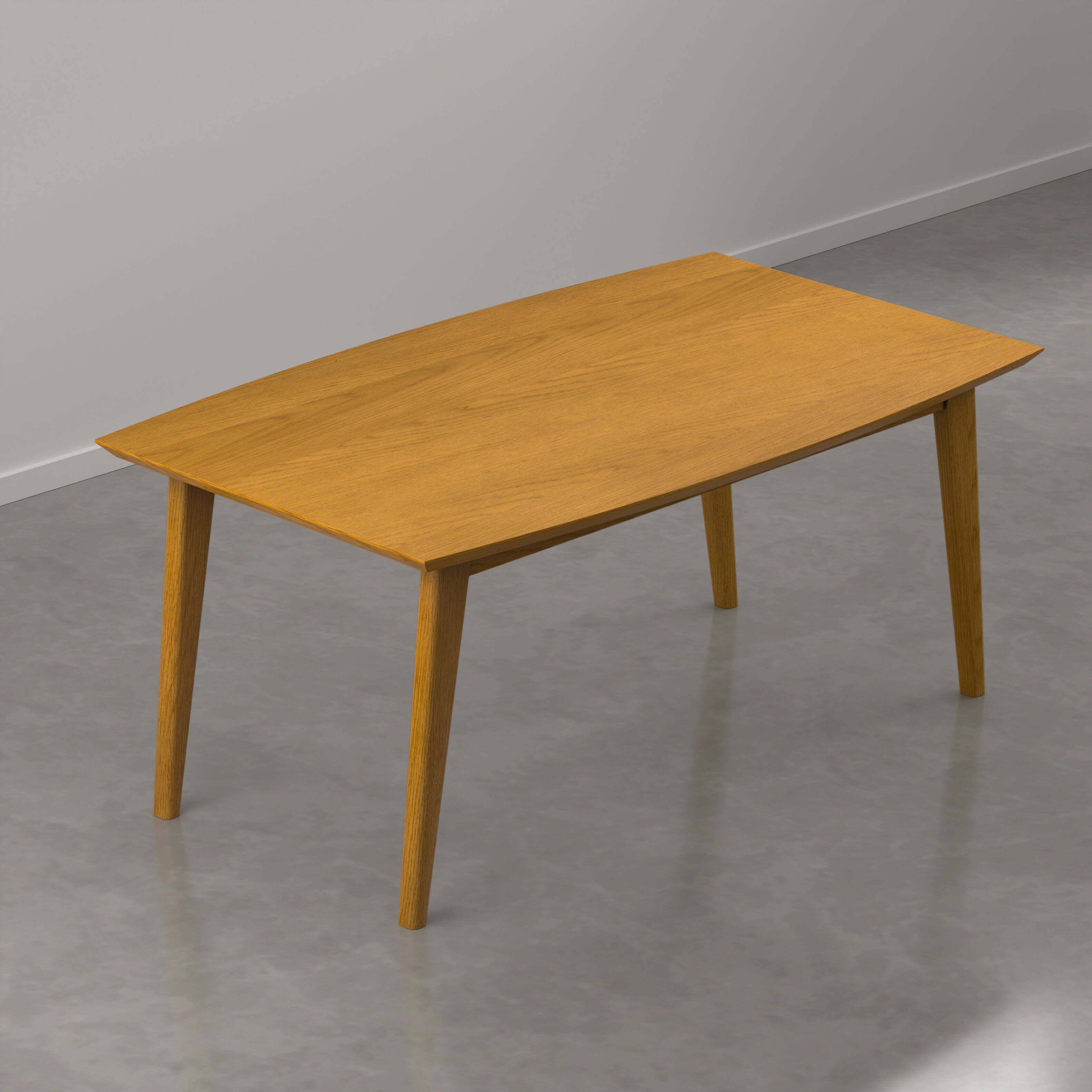 Left. Simpli Home - Draper 66 inch Wide Solid Wood Dining Table - Golden Oak.