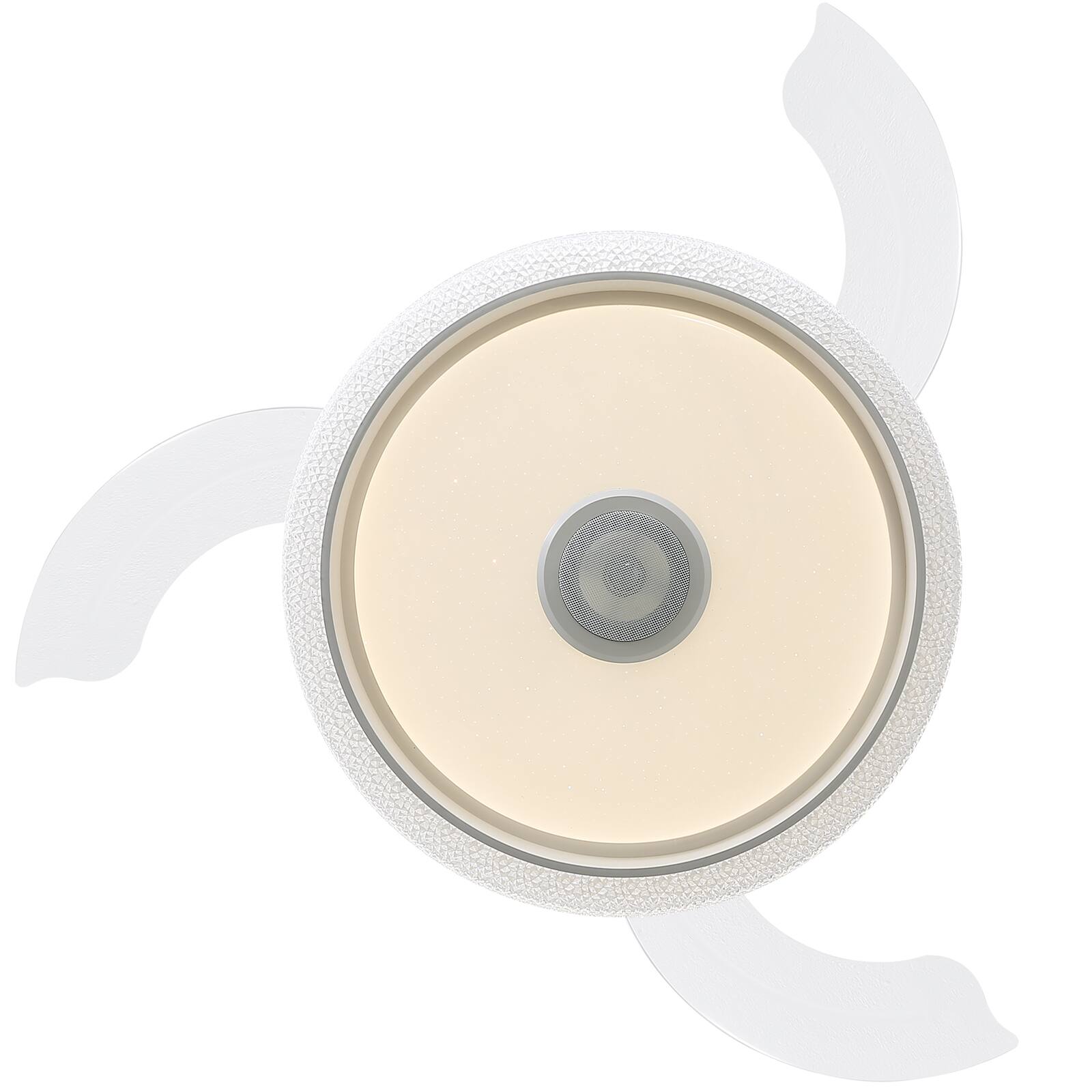 Alt View 6. Sofucor - 42'' RGB LED Ceiling Fan with Light and Remote Retractable Ceiling Fan Dimmable Adjustable Wind Speed with Music Speaker - White.