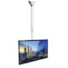 Front. Mount-It! - Full-Motion Long-Extension Ceiling TV Mount – 32″–70″, 360° Swivel, 25° Tilt, 5-ft Drop, 110 lb Capacity - White - White.