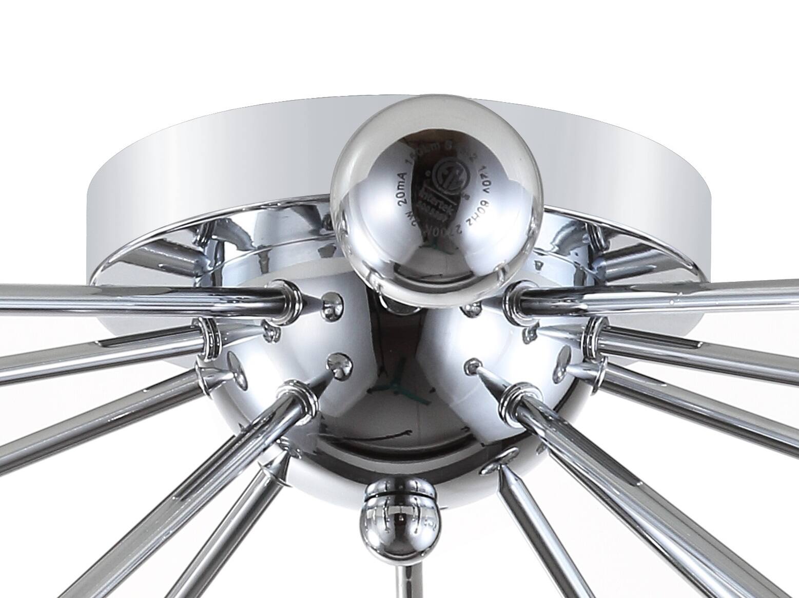 Jonathan Y Copernicus 20" 7 Light Metal LED Flush Mount Chrome - Best Buy