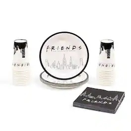 Silver Buffalo - Friends New York City Skyline 60-Piece Party Tableware Set - Multi-Colored