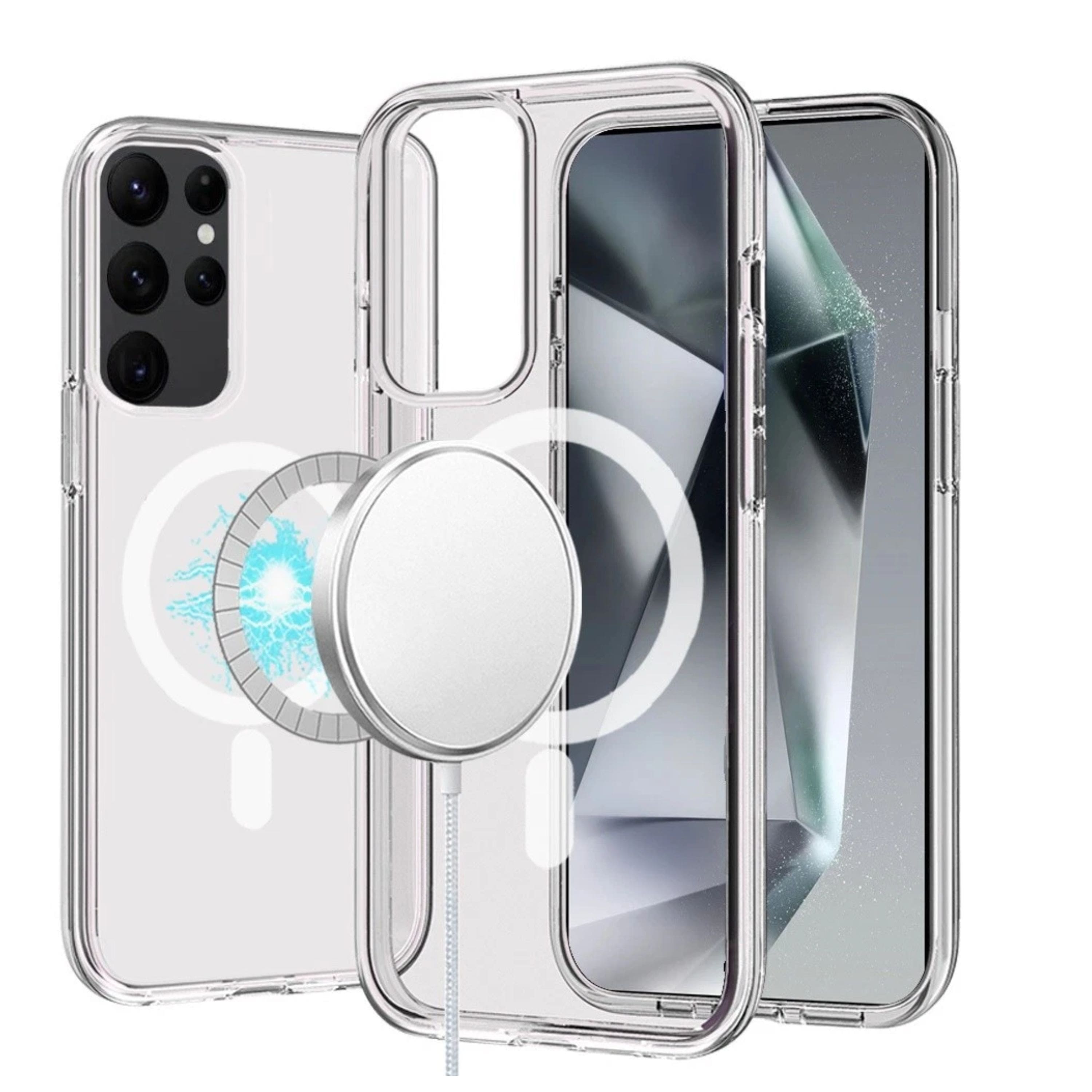 Kitcheniva - 3mm Thick Translucent Cover Magnetic Circle Phone Case For Samsung Galaxy S24+ Plus - Clear price history on PriceWatchPro