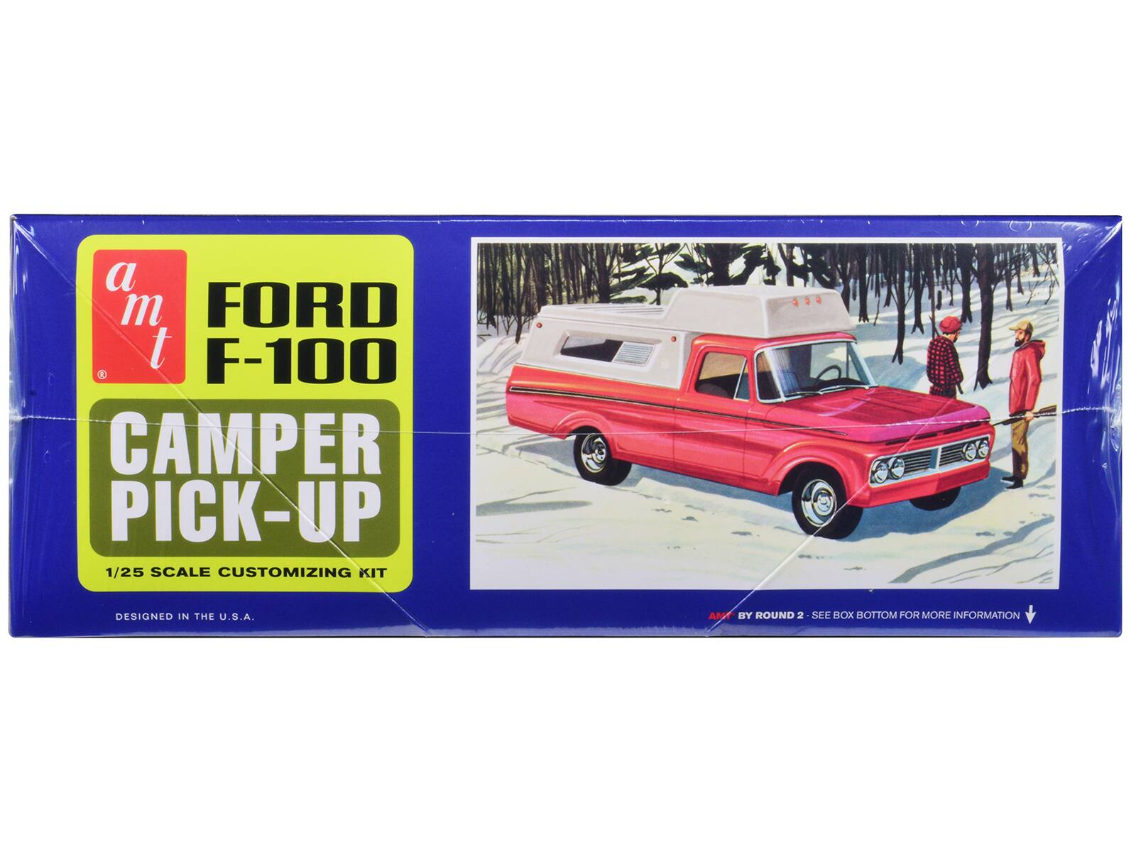 a m t  
FORD F-100  
CAMPER PICK-UP  
1/25 SCALE CUSTOMIZING KIT  
DESIGNED IN THE U.S.A.  
BY ROUND 2 - SEE BOX BOTTOM FOR MORE INFORMATION